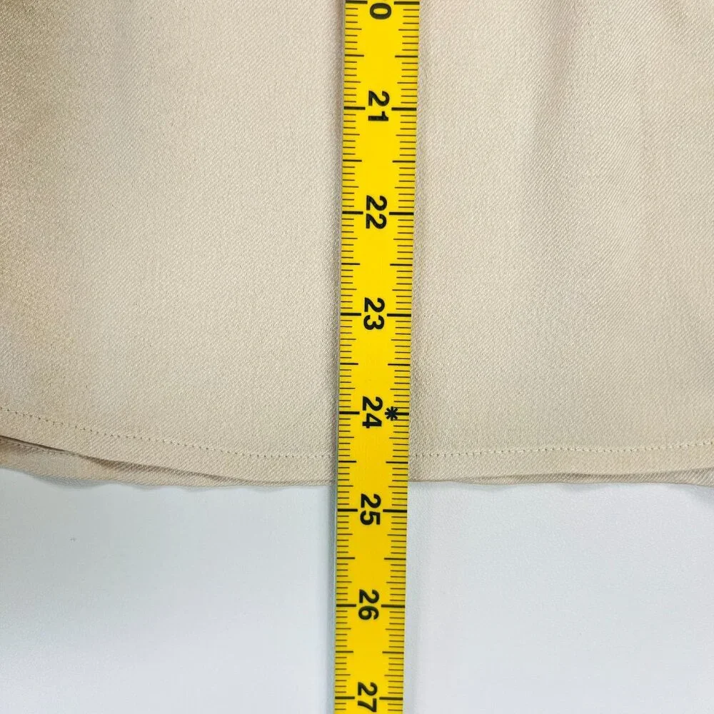 NWOT SEE BY CHLOÉ Tie-Neck Twill Blouse Khaki Size 38/6 Long Sleeves Ruffles - Picture 12 of 13